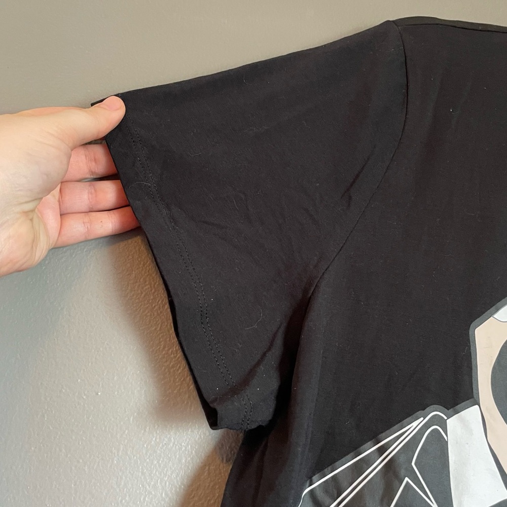 NWT Karl Lagerfeld Sz XL Women’s Black Cat Graphic T-shirt Top Shirt Ret $39! - Picture 3 of 11